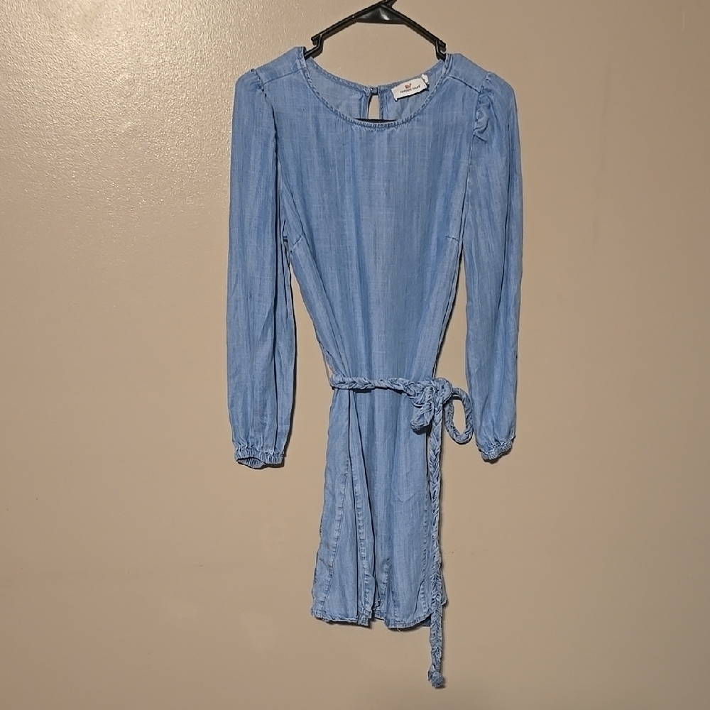 Vineyard Vines Swing Dress Mini Chambray Longsleeve Womens Size XS